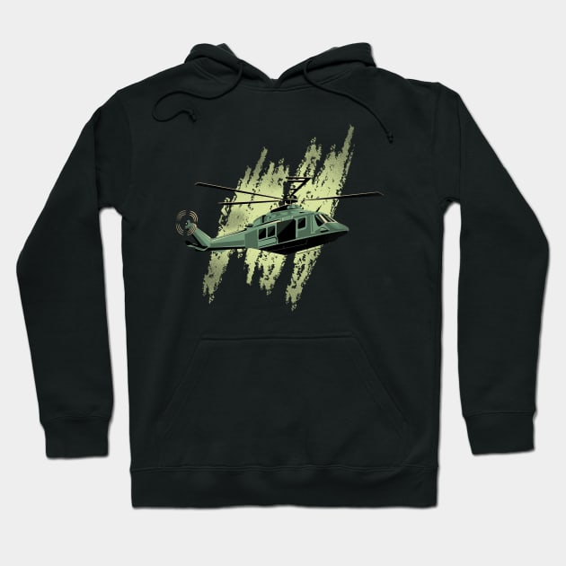 Airforce Helicopter Hoodie by OnepixArt